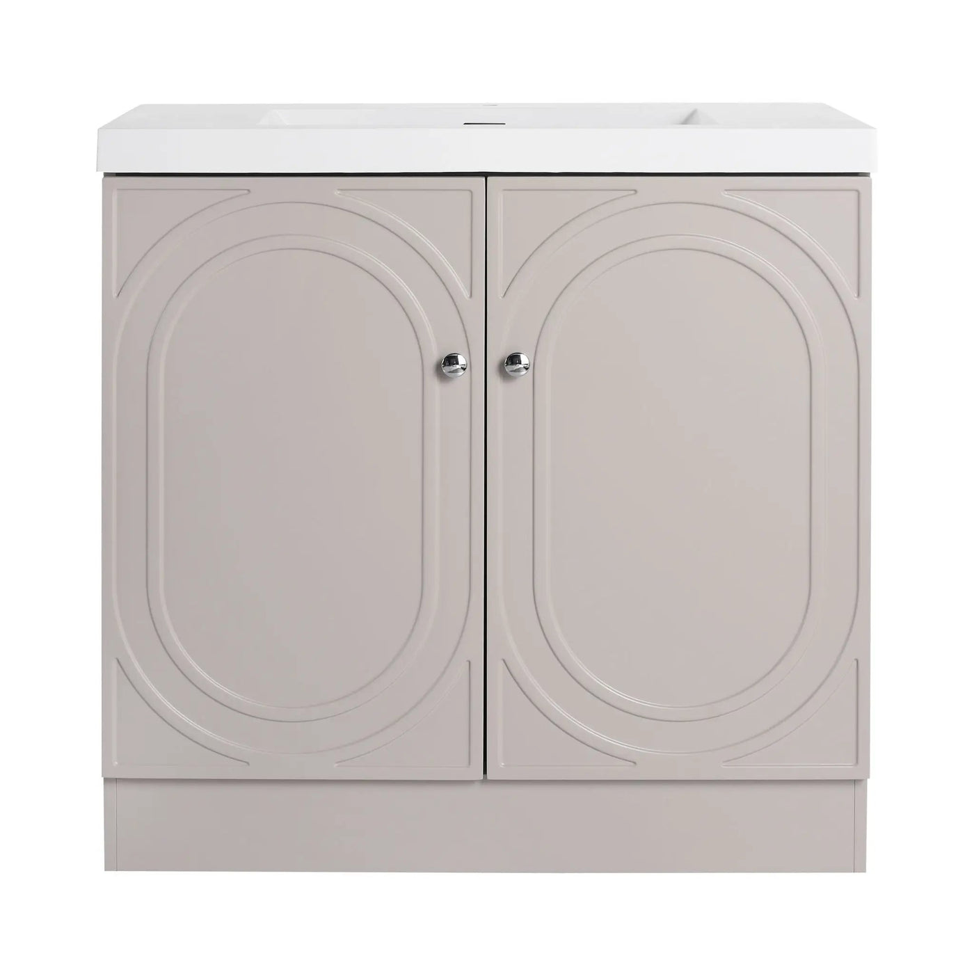 Contemporary Freestanding Bathroom Vanity With Resin Sink & Soft-Close Cabinet Doors by HouseOfZazla