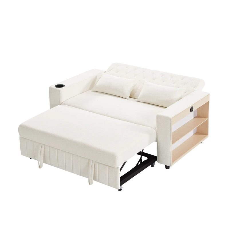 Pull-Out Sofa Bed Convertible Couch With Adjustable Backrest For Living Room by HouseOfZazla