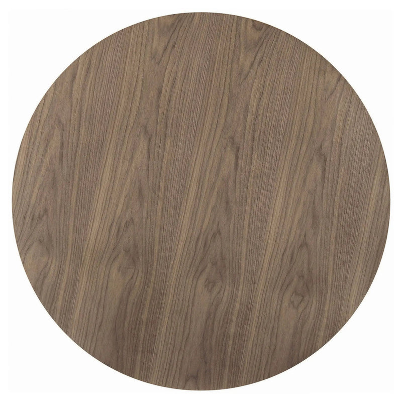 Cora Round 40-inch Wood Top Dining Table Brown Walnut by Unique Piece Furniture