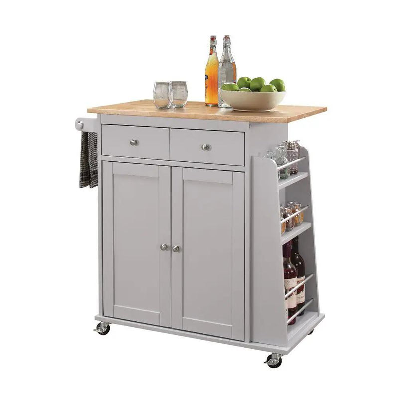 Tullarick - Kitchen Cart - Natural & Gray by Unique Piece Furniture