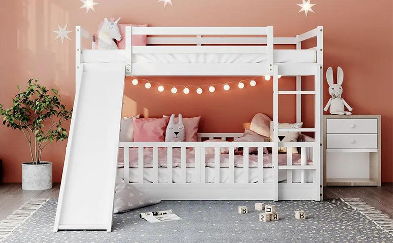 Functional Bunk Bed & Convertible Ladder And Slide by HouseOfZazla