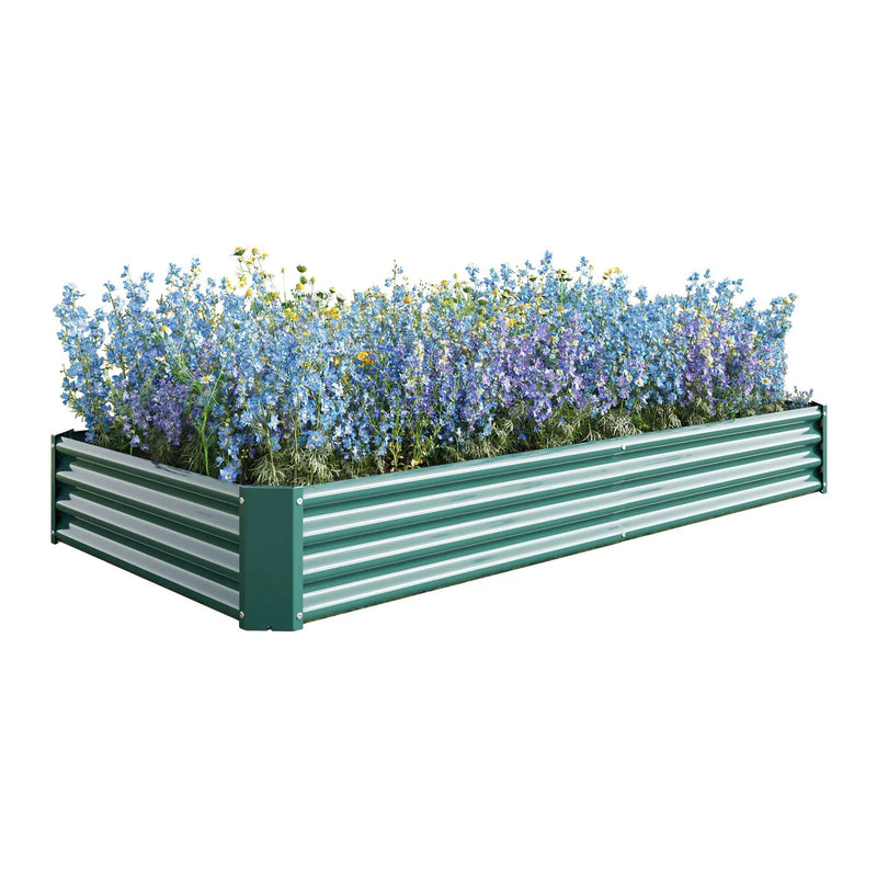 Raised Garden Bed Kit - Metal Raised Bed Garden 7.6x3.7x0.98ft by HouseOfZazla