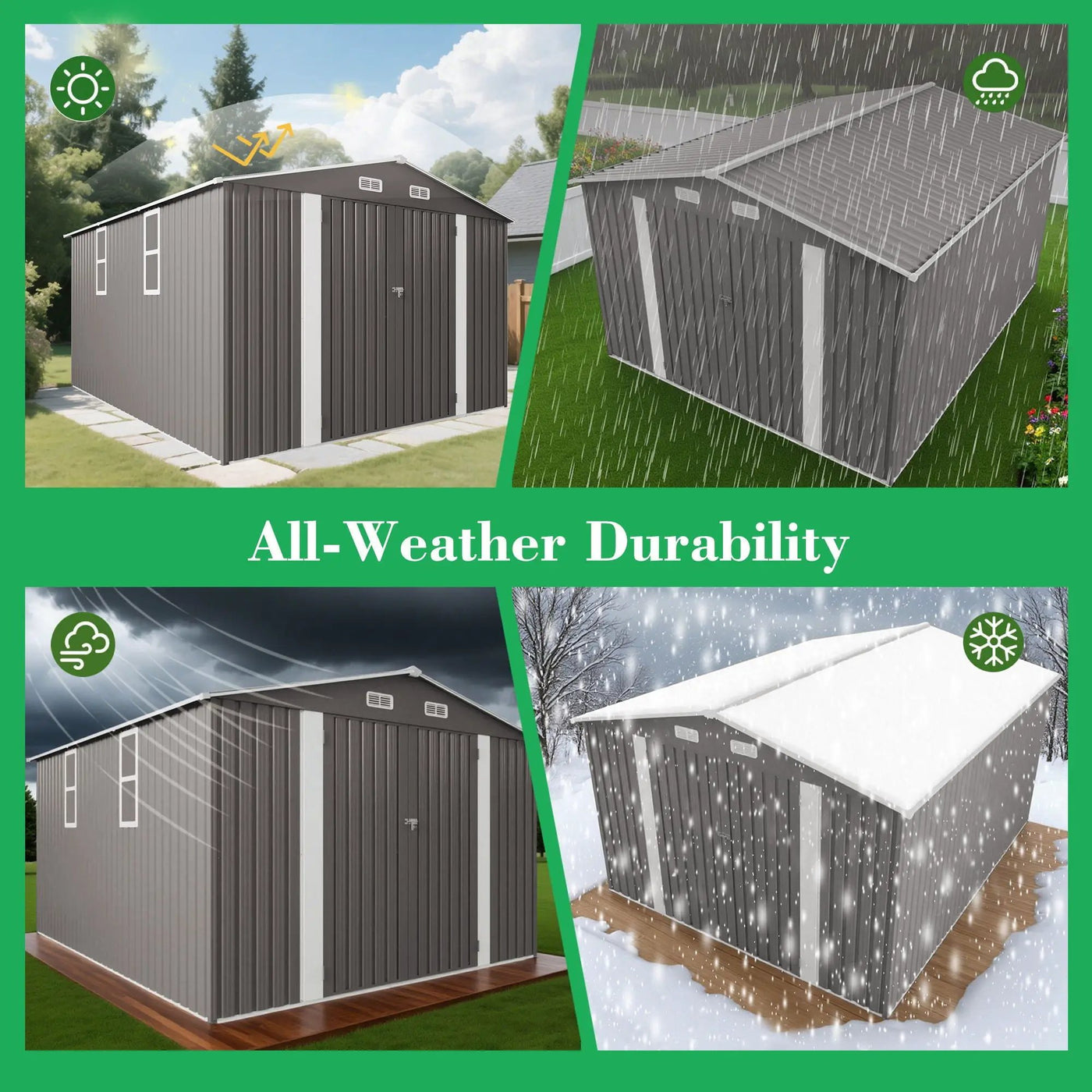 Outdoor Storage Shed With Lockable Doors by HouseOfZazla