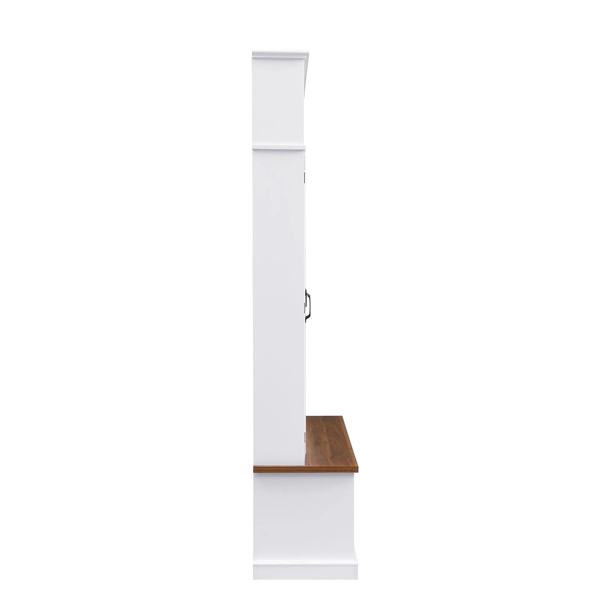 Entryway Hall Tree With Bench, 3 Top Cubbies & Bottom Storage Space by Unique Piece Furniture