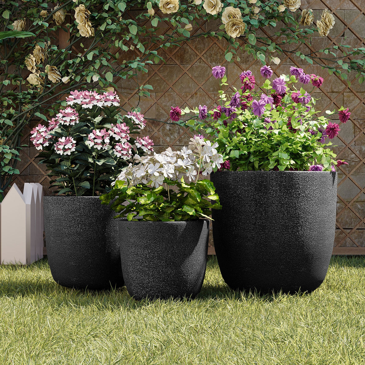 U_Style Lightweight MGO Flower Pot Set of 3, photo 2 of 10