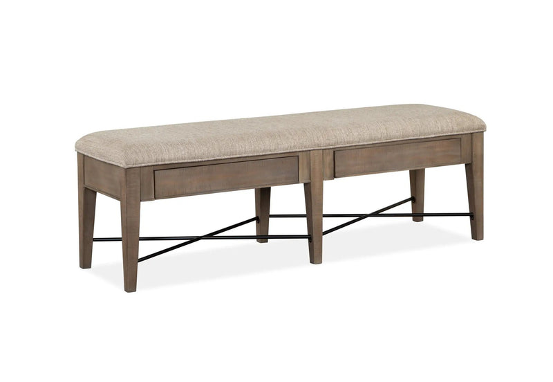 Paxton Place - Bench With Upholstered Seat - Dovetail Gray by Unique Piece Furniture