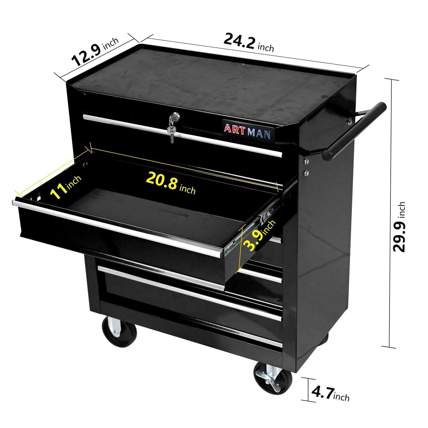 Multifunctional Tool Cart With Wheels And Drawers by HouseOfZazla