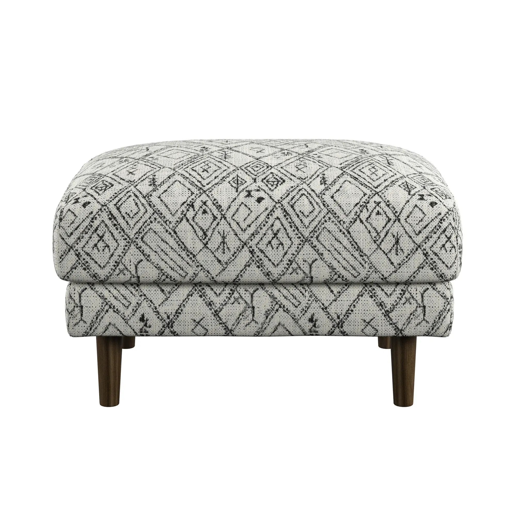 Abstract Ottoman - Black by Unique Piece Furniture