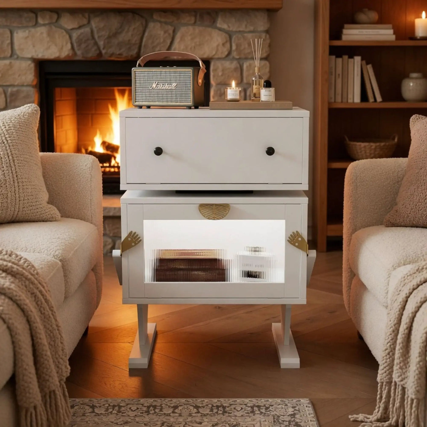 Robot LED Nightstand With 360° Rotating Drawer by HouseOfZazla