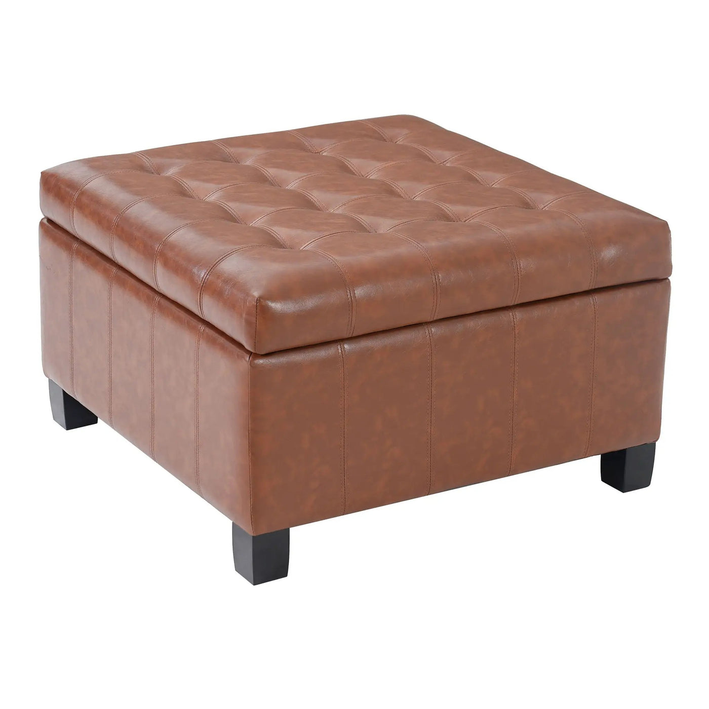 Square Tufted Indoor Ottoman With Lift-Top Storage by HouseOfZazla