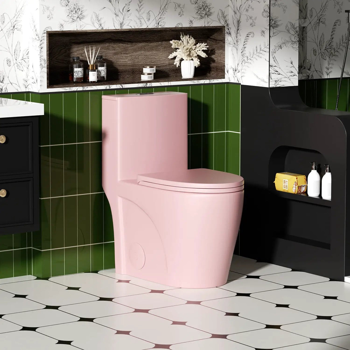 1 Piece Toilet With Tornado Flush, Dual Flush, And ADA Height Comfort Chair by HouseOfZazla