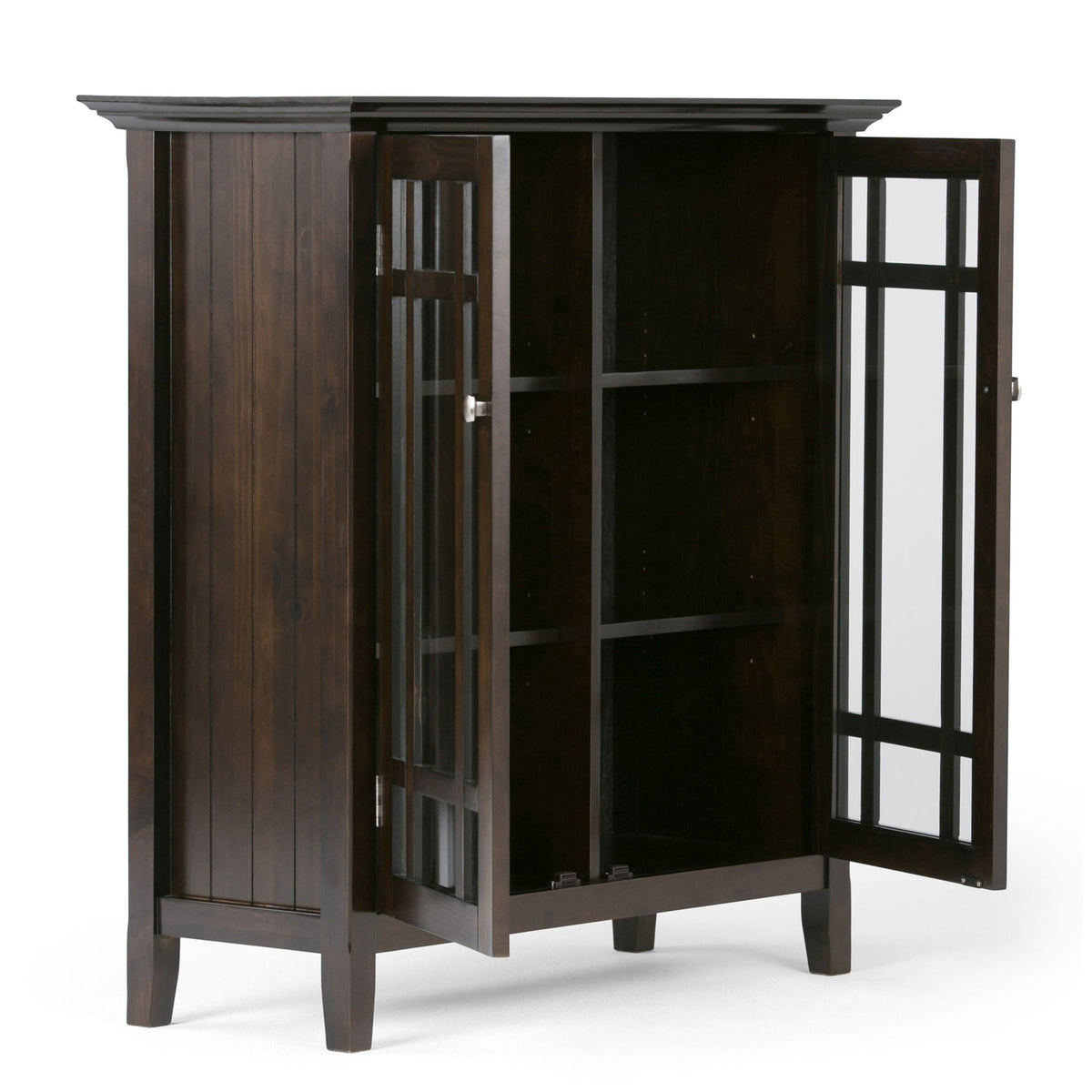 Storage Media Cabinet with Adjustable Shelves - Dark Brown, Light Brown, Dark Gray, photo 7 of 33