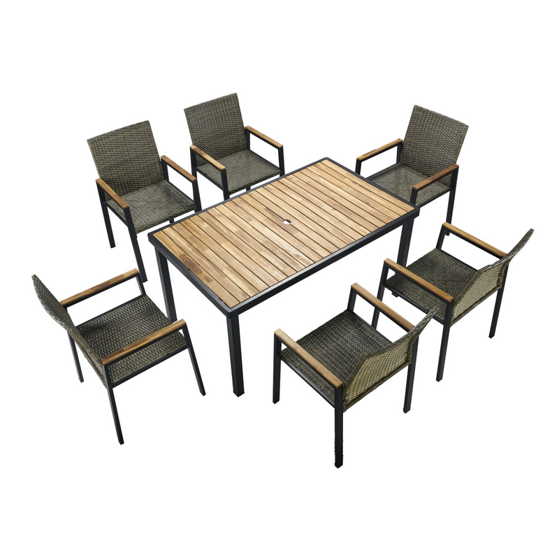 All Weather 7-Piece Patio Dining Table Set by HouseOfZazla