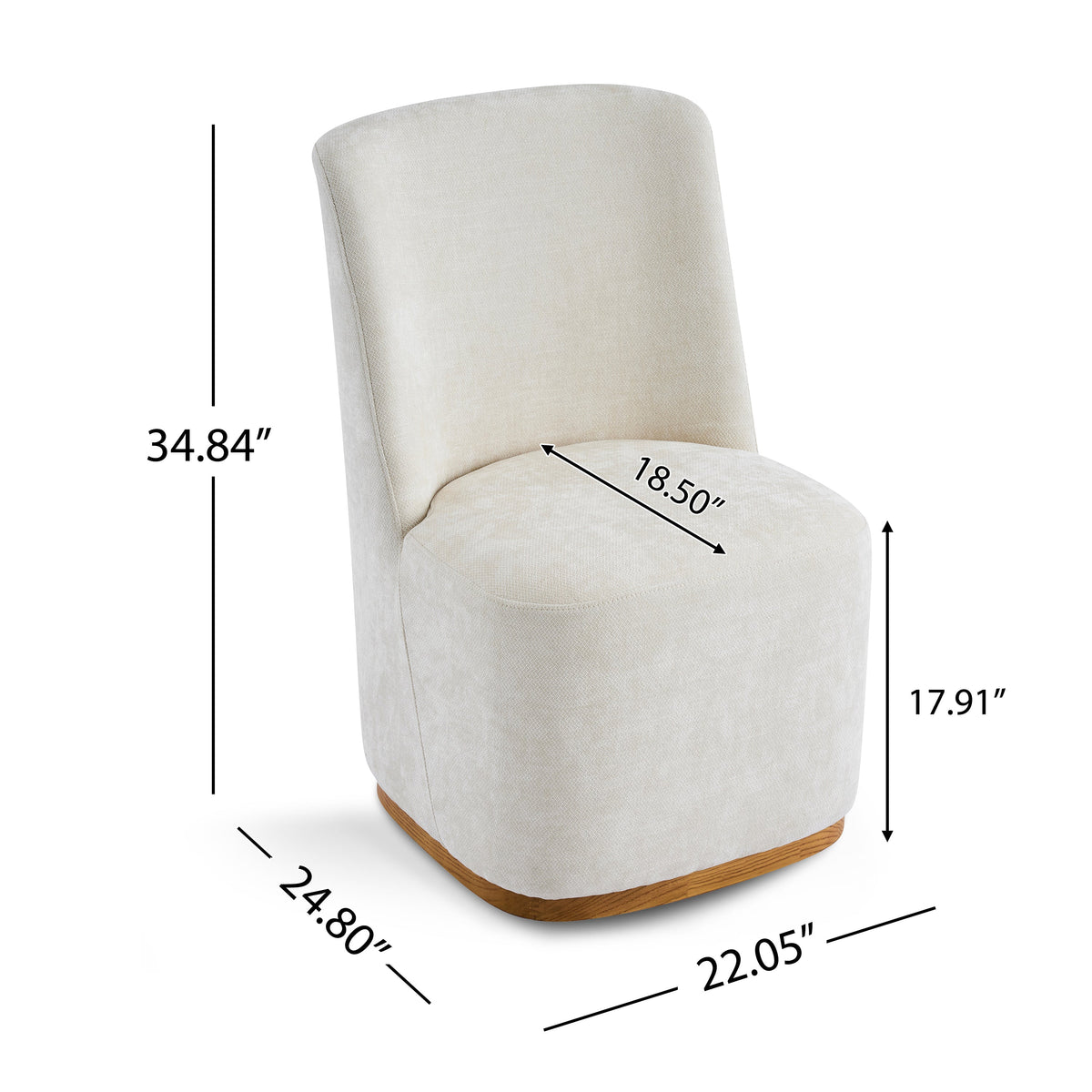Modern Upholstered Dining Chair Set of 2, photo 4 of 10