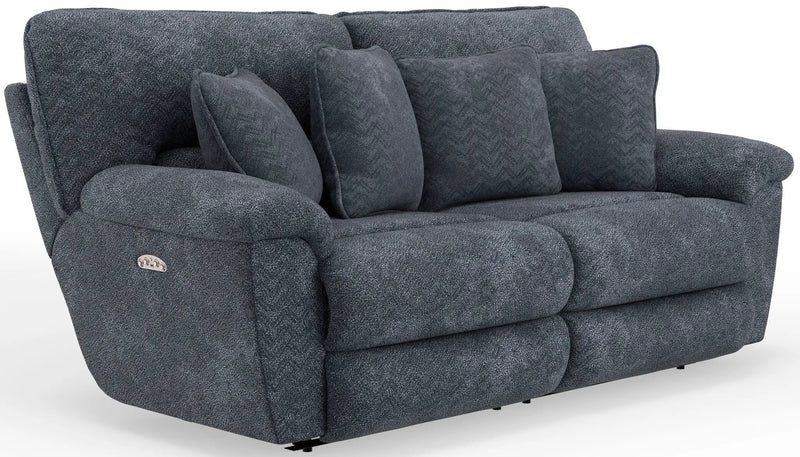 Paxon - Deep Seat Power Reclining Sofa With Power Adjustable Headrest - Smoke by Unique Piece Furniture