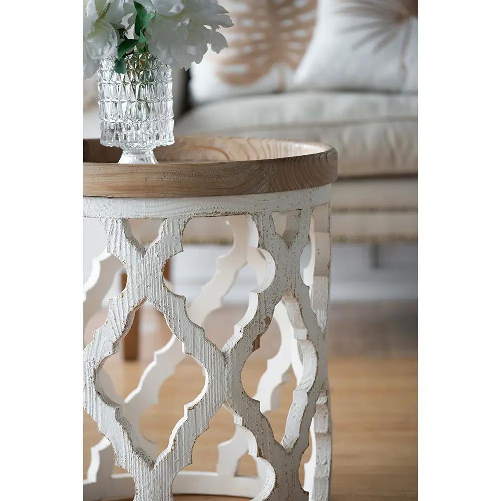 Stylish Rustic Round Wooden Table