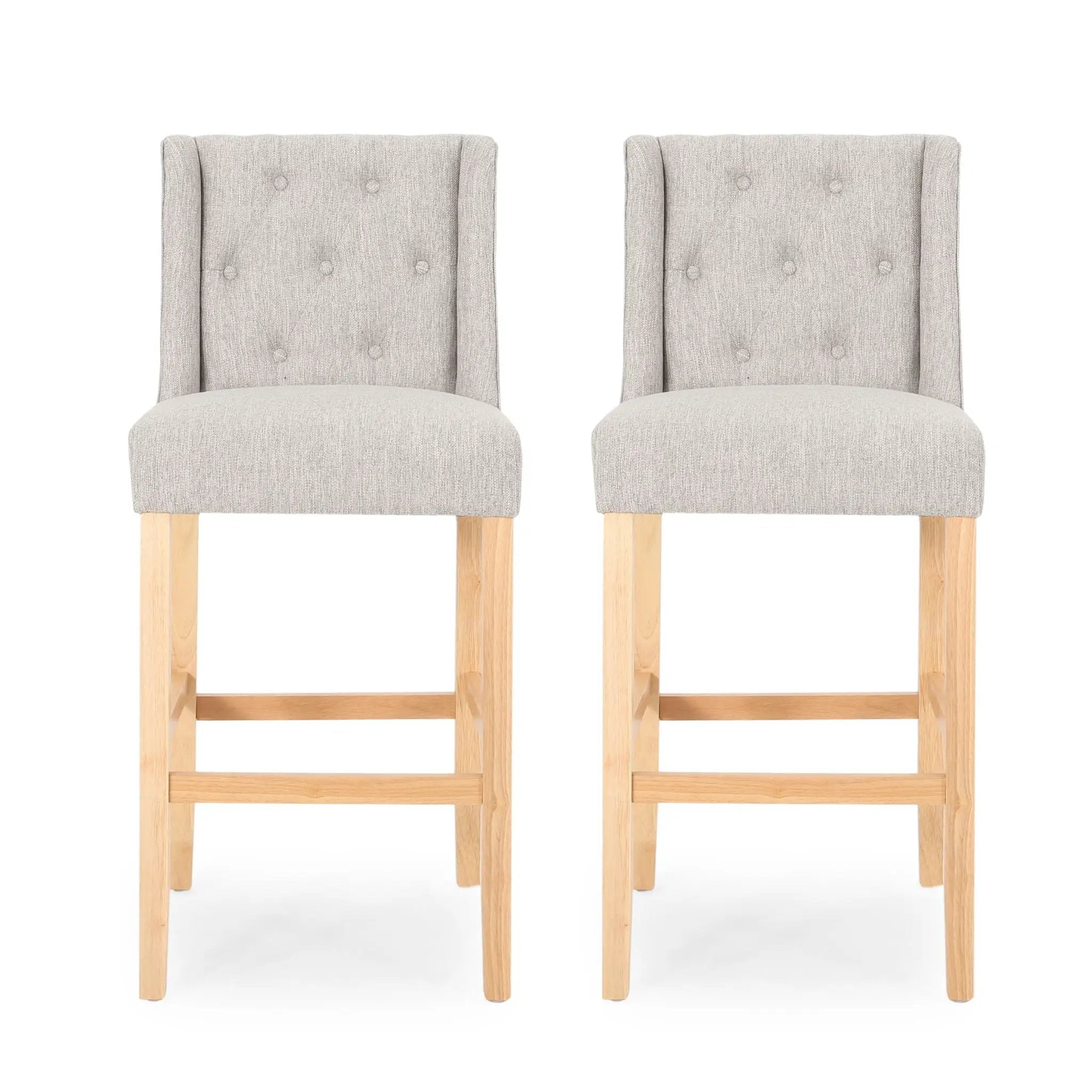 Vienna Contemporary Fabric Tufted & Wingback Counter Stools (Set of 2) by HouseOfZazla