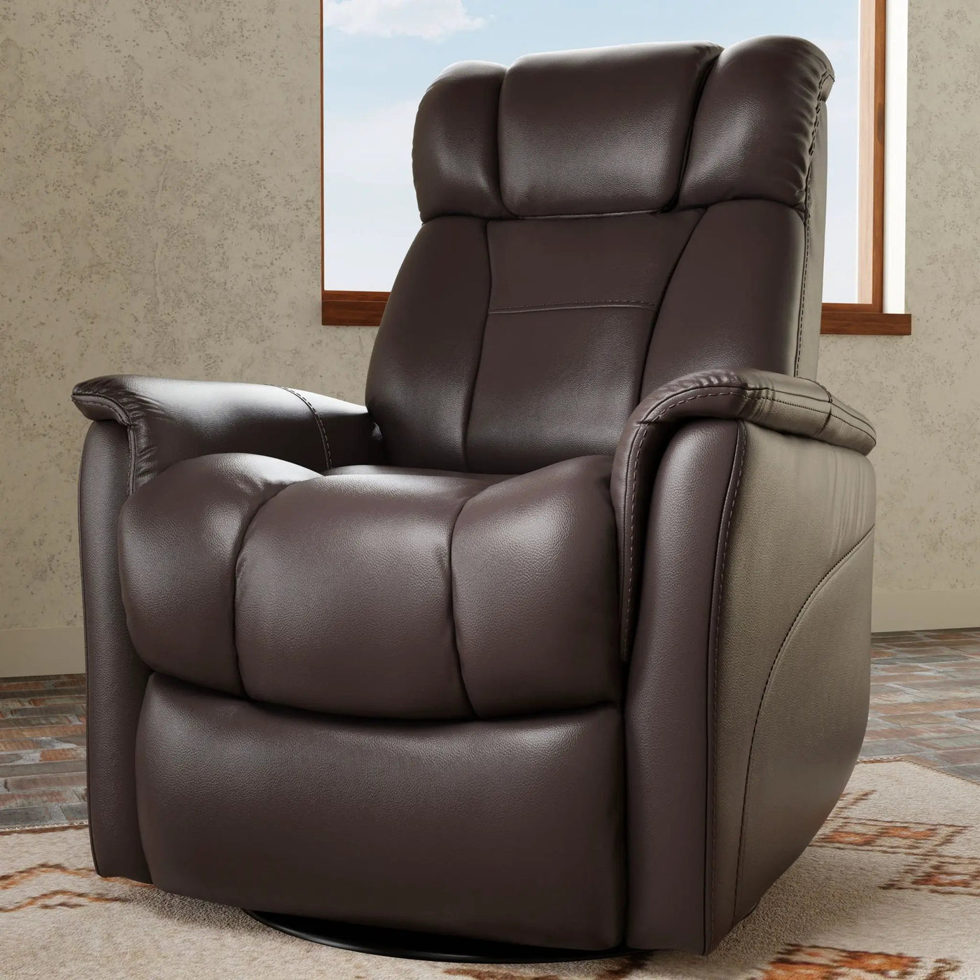 Bentley - Swivel Glider Recliner With Manual Adjustable Headrest & Footrest by HouseOfZazla