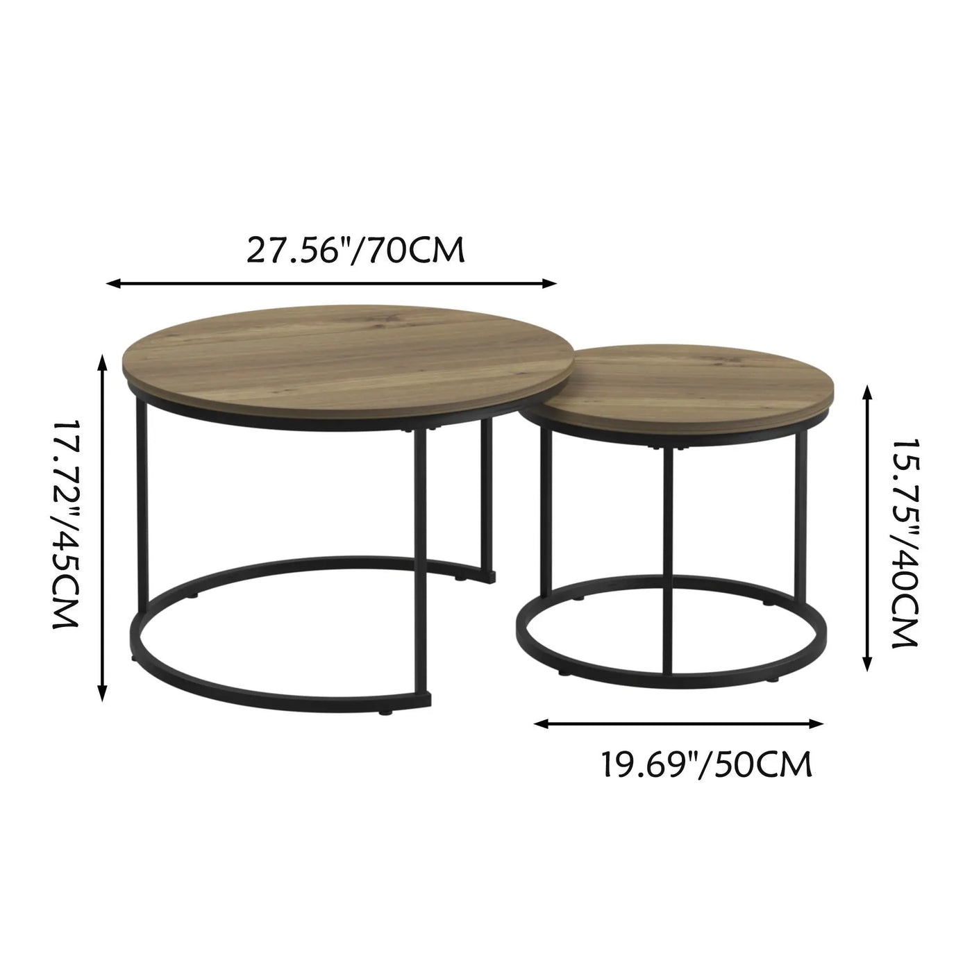 Round Nesting Coffee Table (Set of 2) by HouseOfZazla