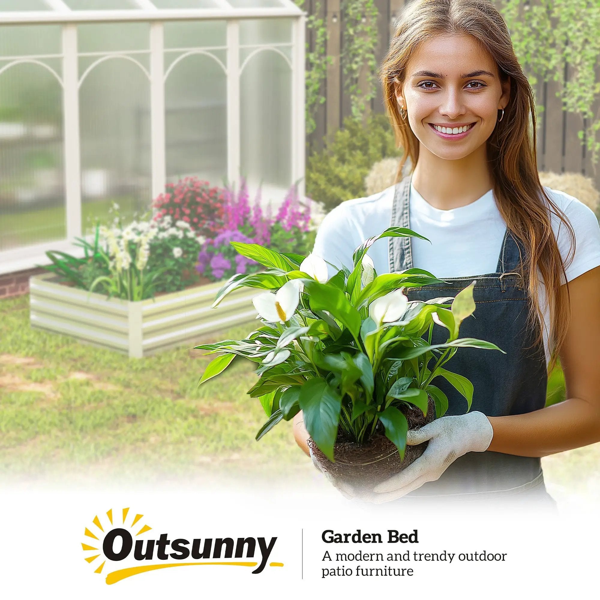 Outsunny 95" x 36" Galvanized Raised Garden Bed by HouseOfZazla