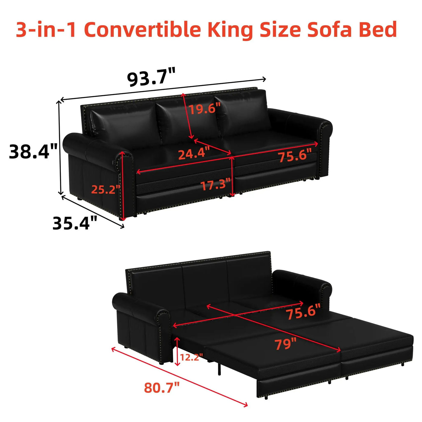 Chesterfield Sofa & Pull Out Bed by HouseOfZazla