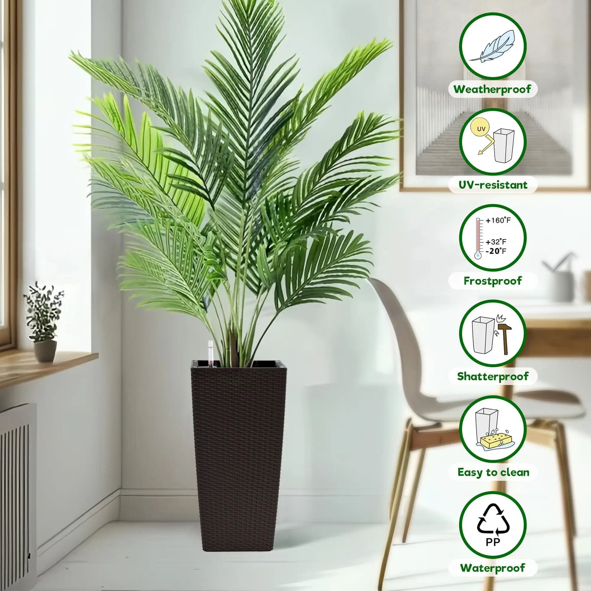 Indoor Outdoor Planter With Automatic Watering System by Unique Piece Furniture
