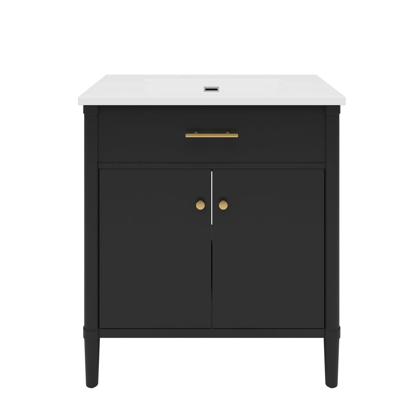 Bathroom Vanity With Sink, Soft Close Doors And Adjustable Shelf by HouseOfZazla