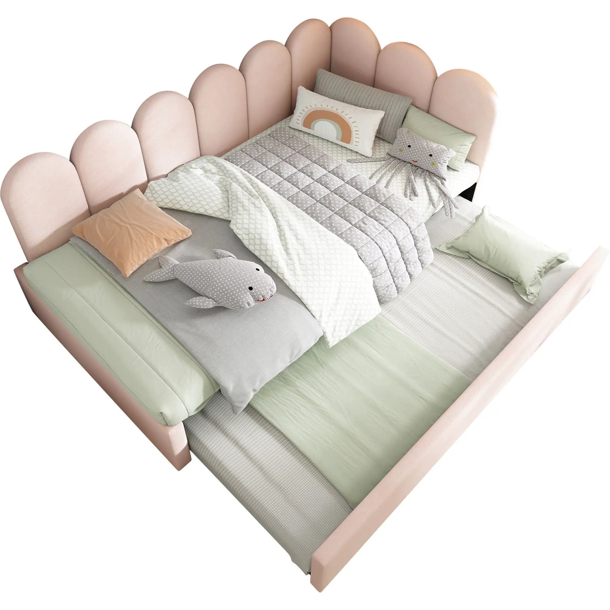 Upholstered Daybed With Metal Slatted Base by HouseOfZazla