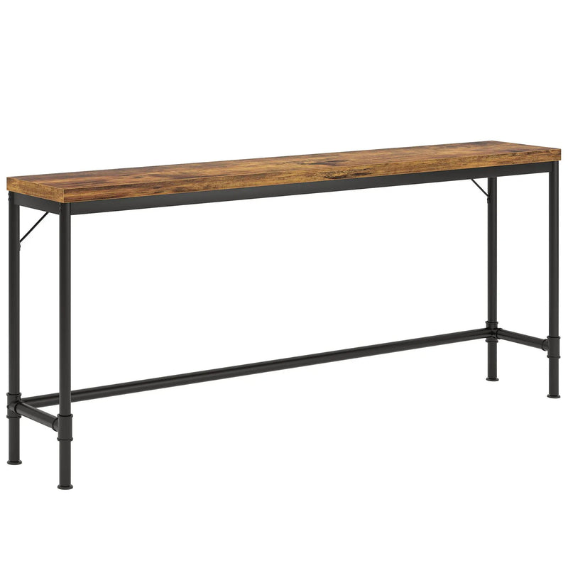 Tribesigns - Extra Long Console Table - Brown / Black by HouseOfZazla