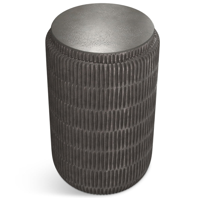 Juno - Cast Aluminum Side Table - Black by HouseOfZazla