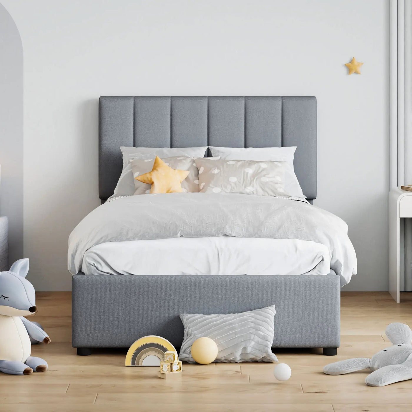 Upholstered Platform Bed With A Hydraulic Storage System by HouseOfZazla