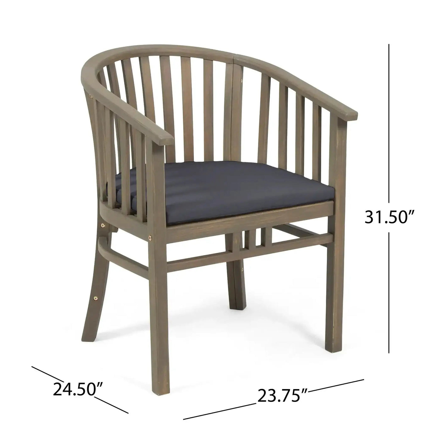 Outdoor Wooden Dining Chairs With Cushions (Set of 2) by HouseOfZazla