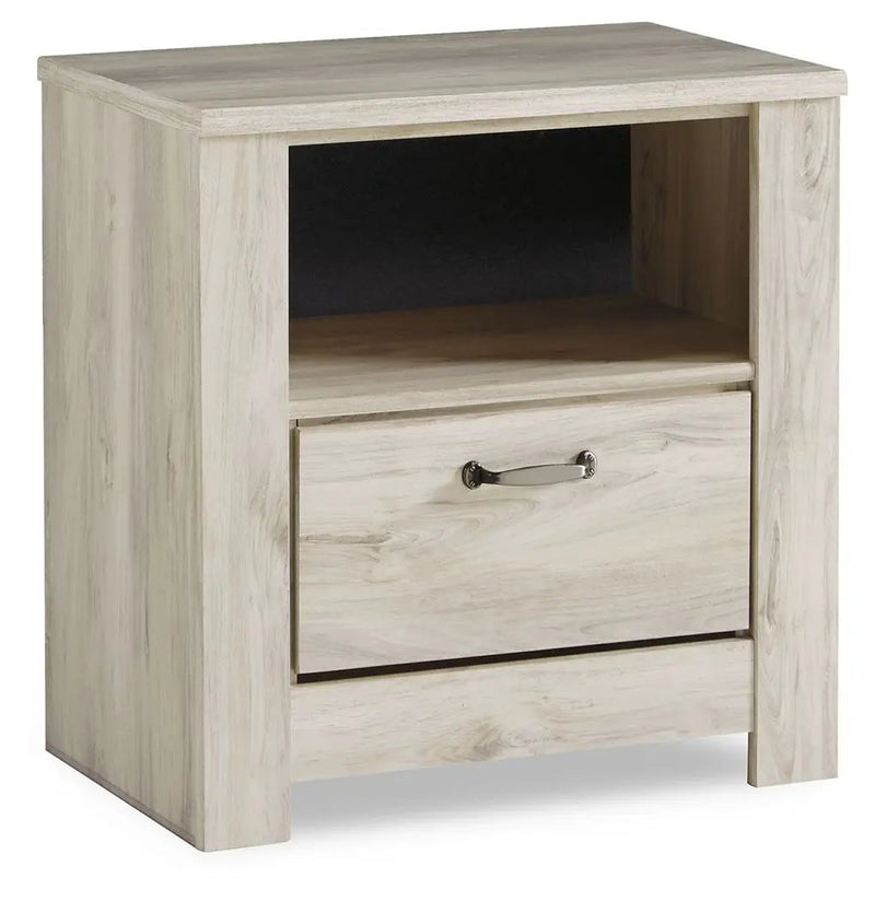 Bellaby - One Drawer Night Stand - Whitewash by Unique Piece Furniture