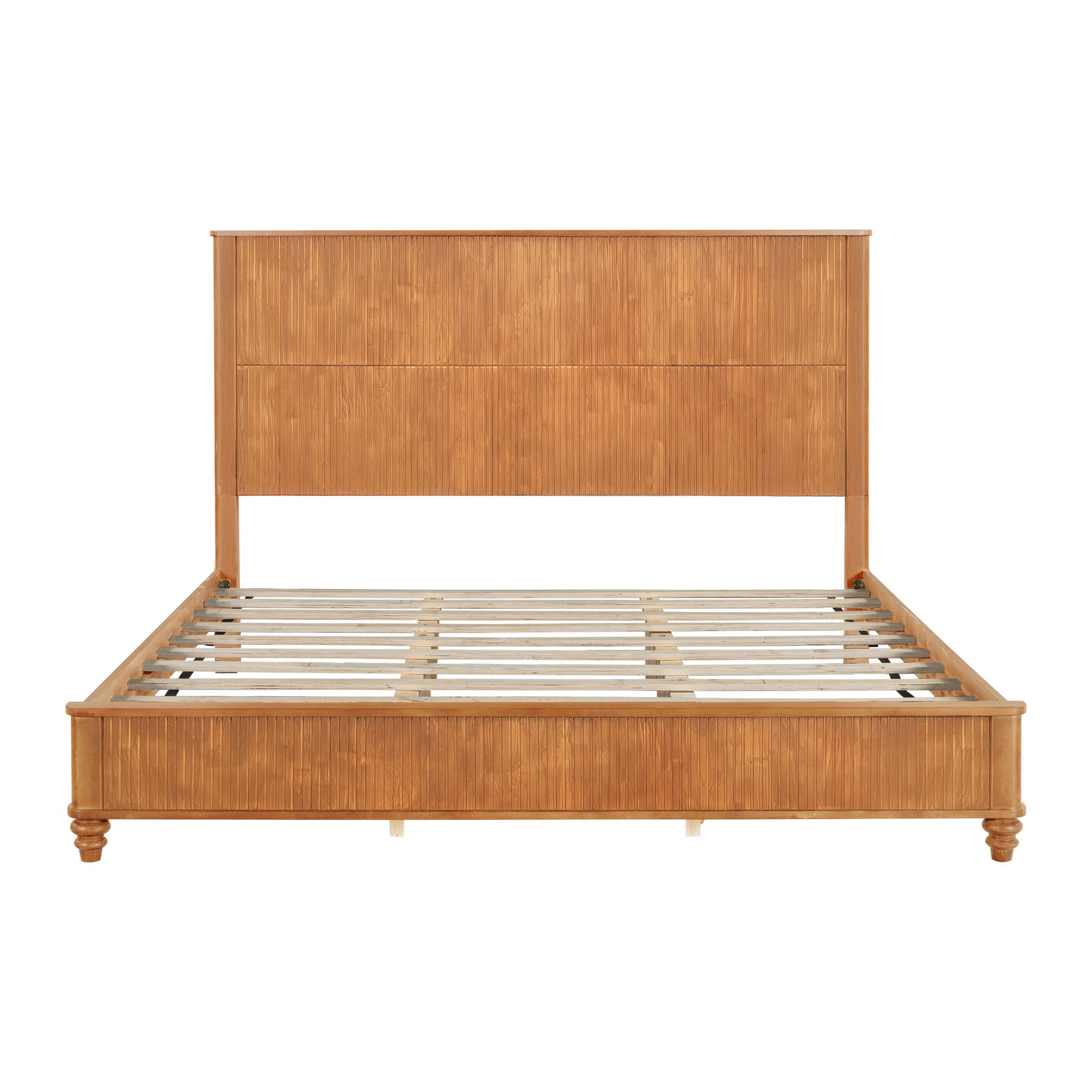 Platform Bed Frame & Tall Headboard by HouseOfZazla