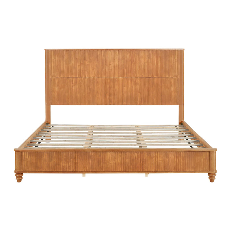 Platform Bed Frame & Tall Headboard by HouseOfZazla