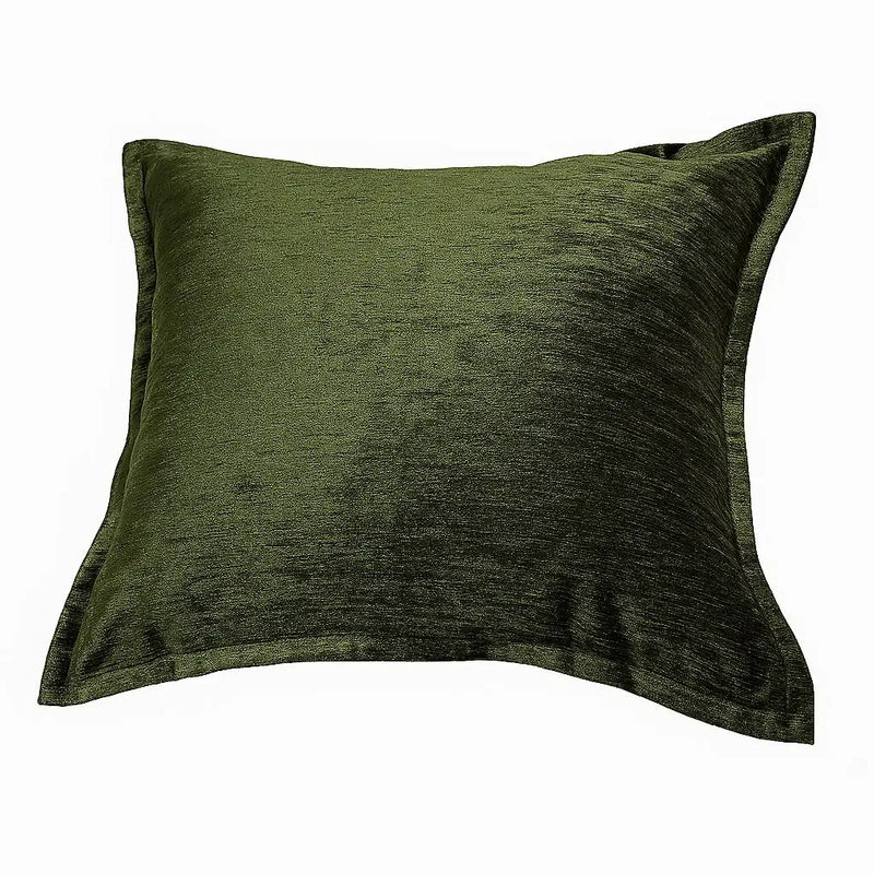 Velvet Throw Pillow – Deep Forest Green with Luxe Shine & Rich Texture by HouseOfZazla