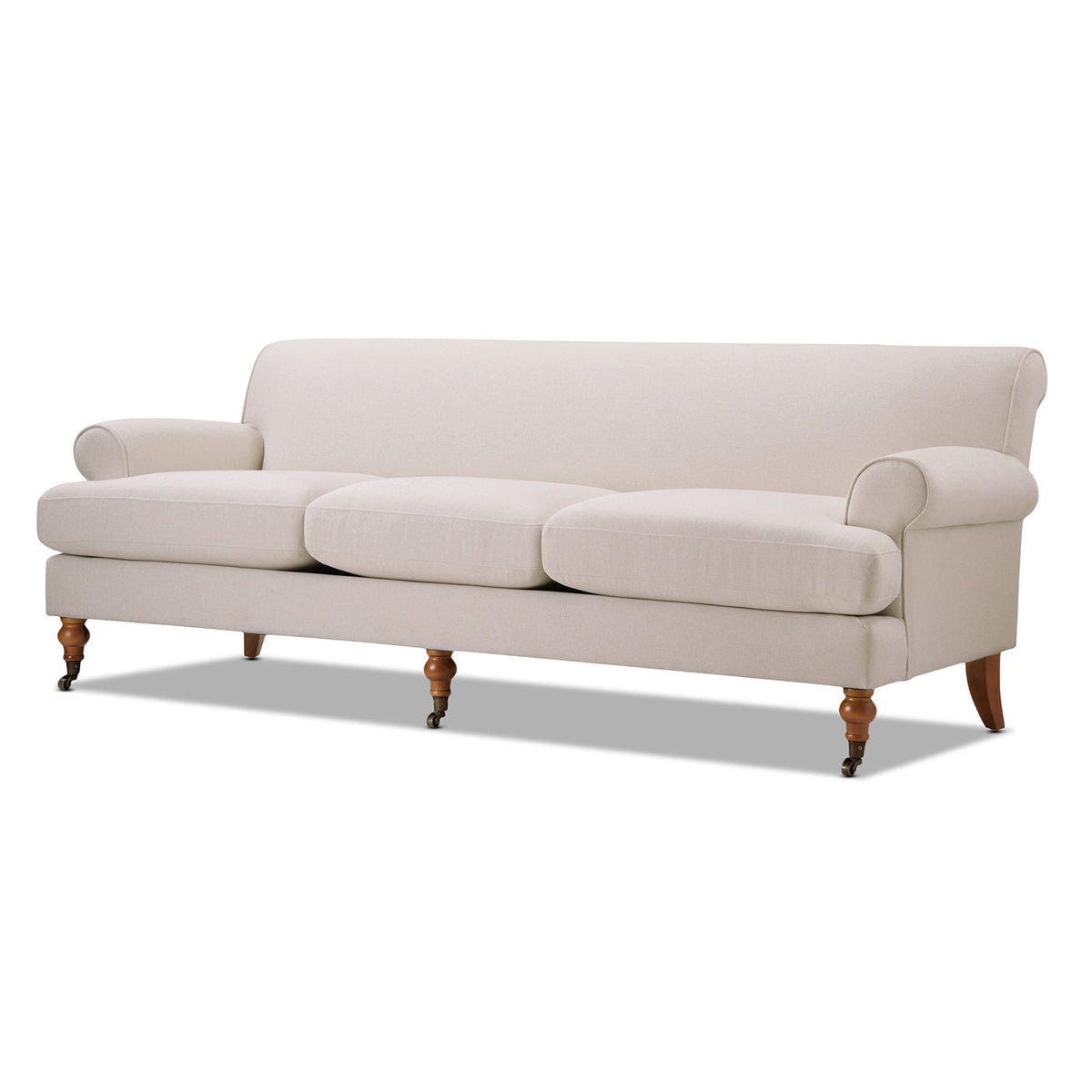 Modern Three Cushion Tightback Lawson Sofa with Removable Cushions - Beige, Orange, Blue, photo 4 of 30