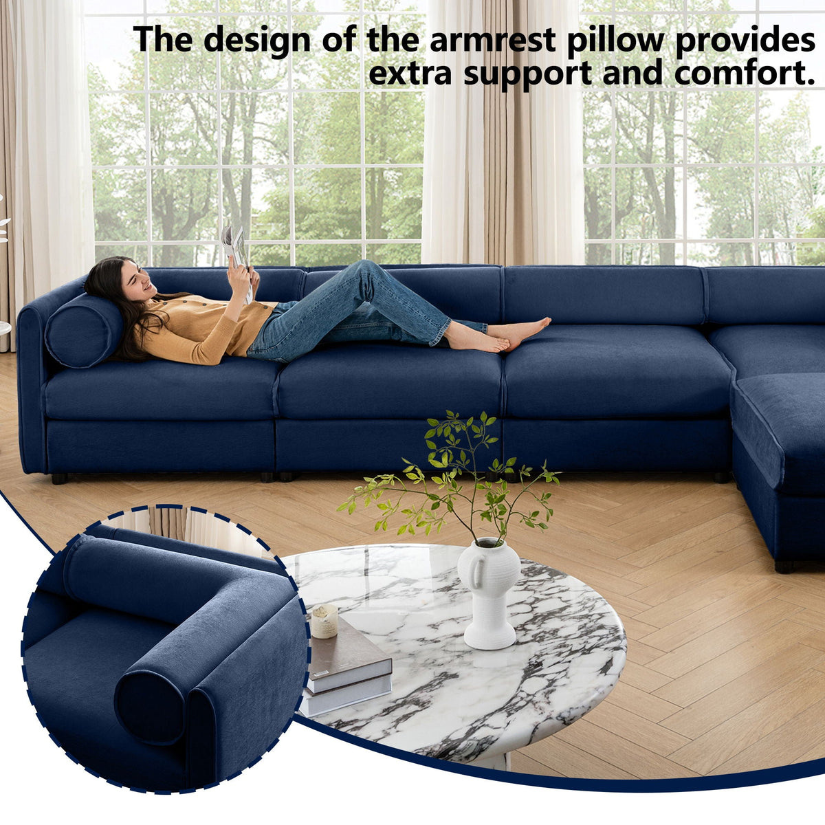 Contemporary Elegant Sofa With Storage And Ottoman, photo 22 of 40