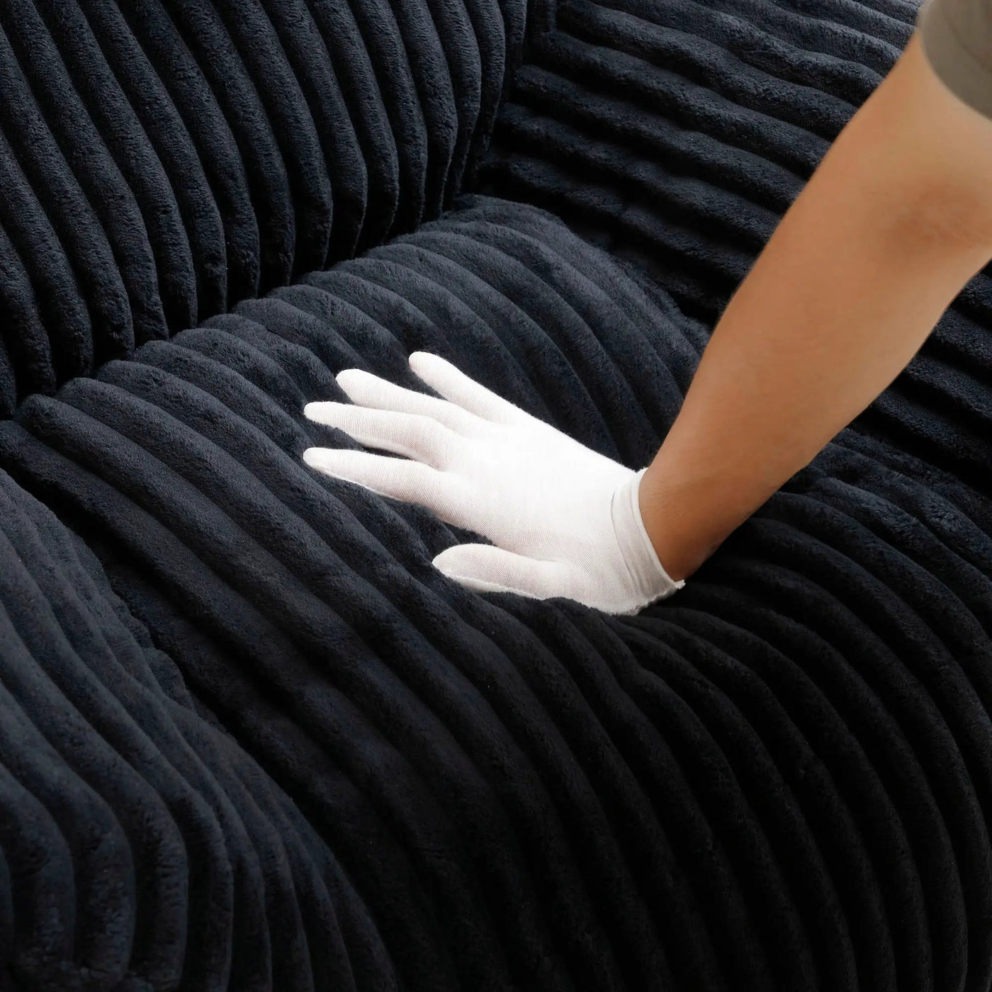 Giant Bean Bag Chair With Armrests And Footstool by HouseOfZazla
