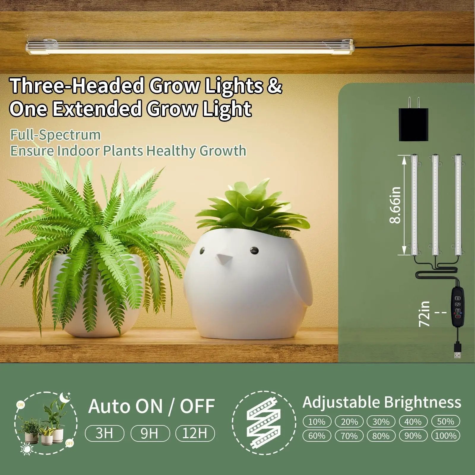 Plant Stand Indoor With Grow Light, 8 Tiered Tall Indoor Plant Shelves For Multiple Plants - Walnut / Black by HouseOfZazla
