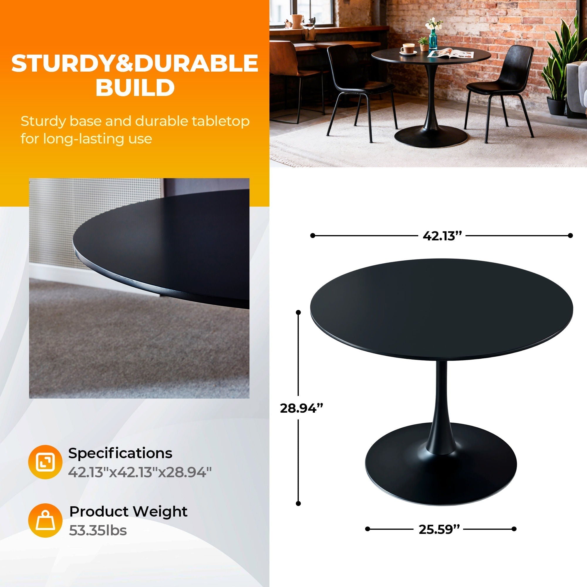 Mid-Century Tulip Dining Table With Round Top by HouseOfZazla