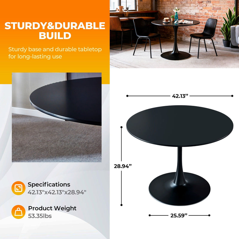 Mid-Century Tulip Dining Table With Round Top by HouseOfZazla