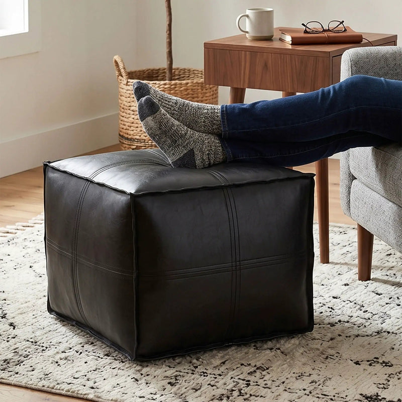 Brody - Versatile Square Pouf by Unique Piece Furniture