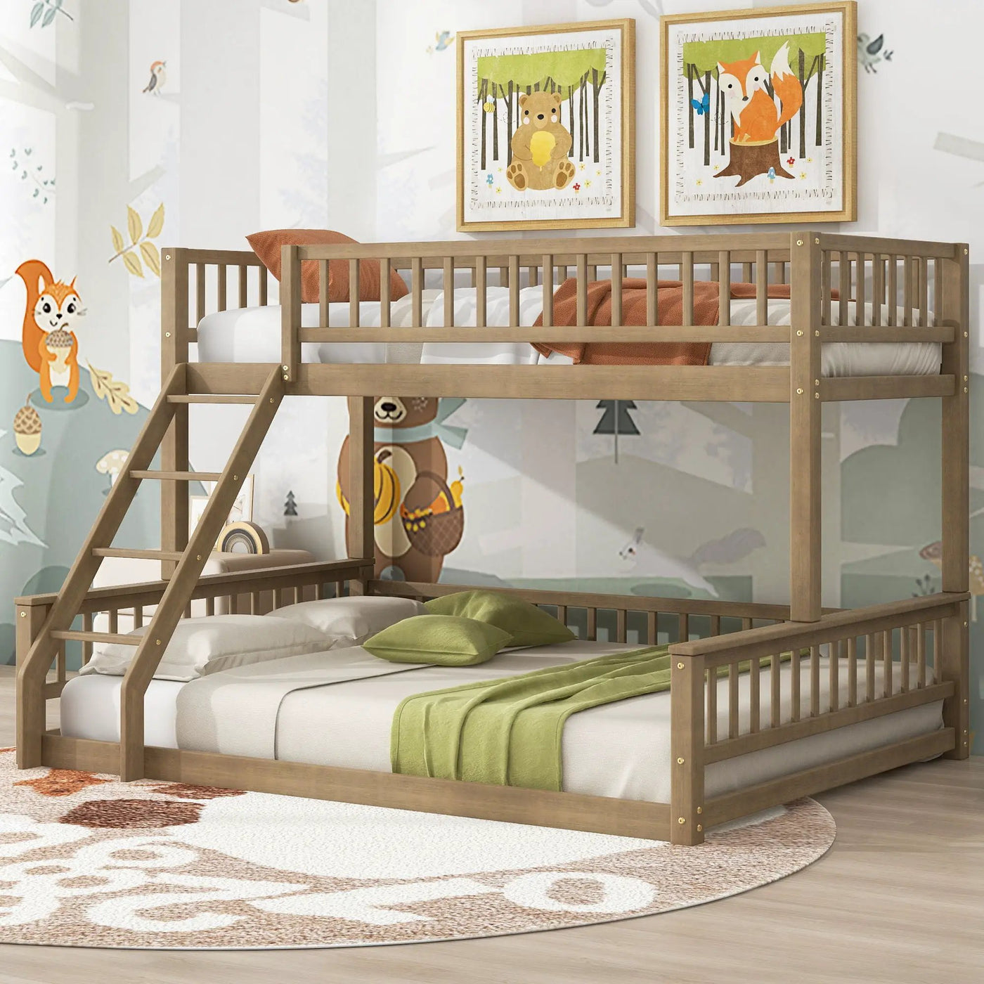 Bunk Bed With Ladder And Guardrails by HouseOfZazla