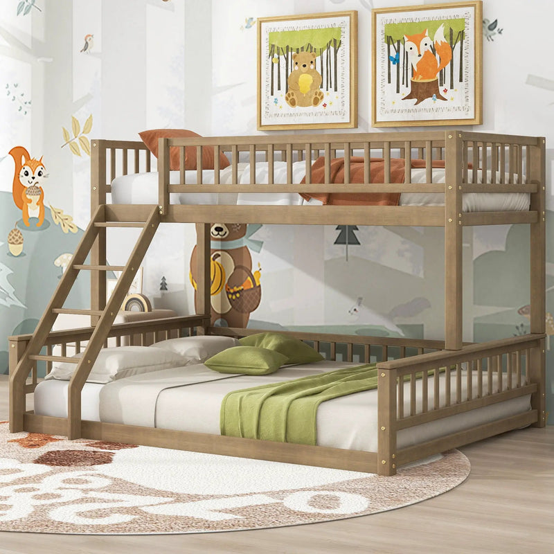 Bunk Bed With Ladder And Guardrails by Unique Piece Furniture