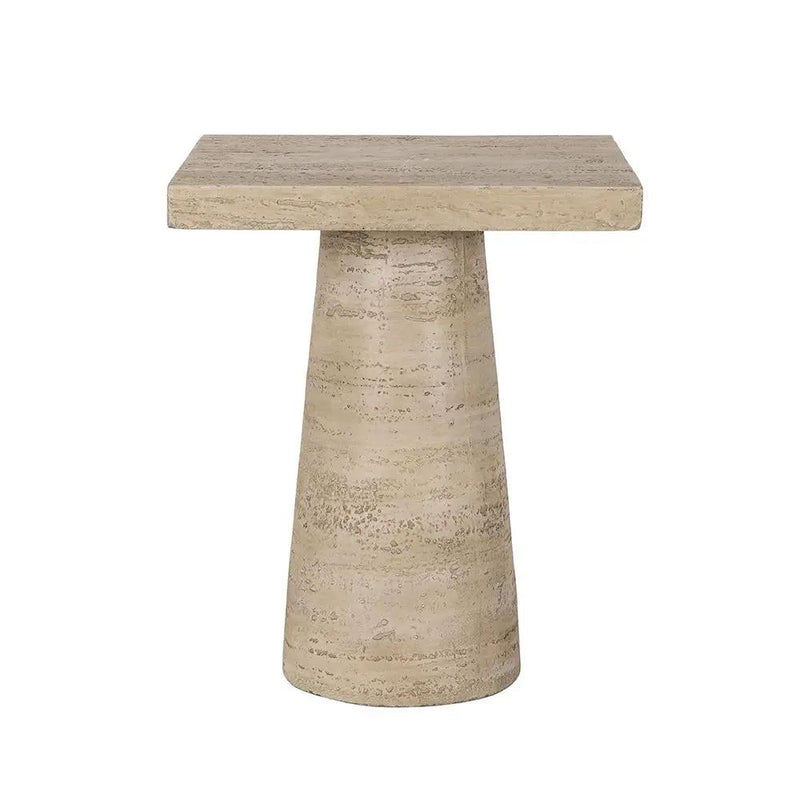Square Side Table With Pedestal Base by Unique Piece Furniture