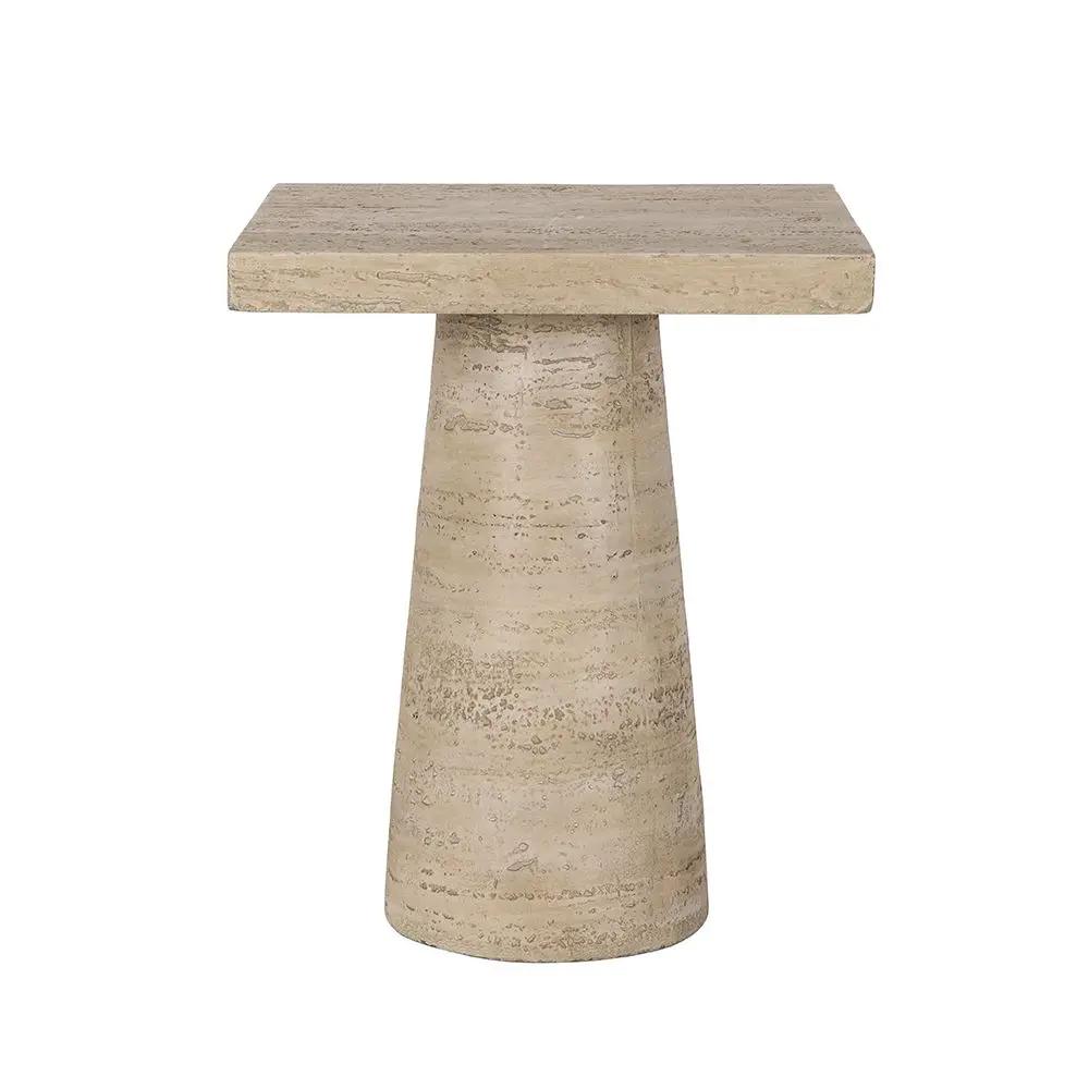 Square Side Table With Pedestal Base by HouseOfZazla