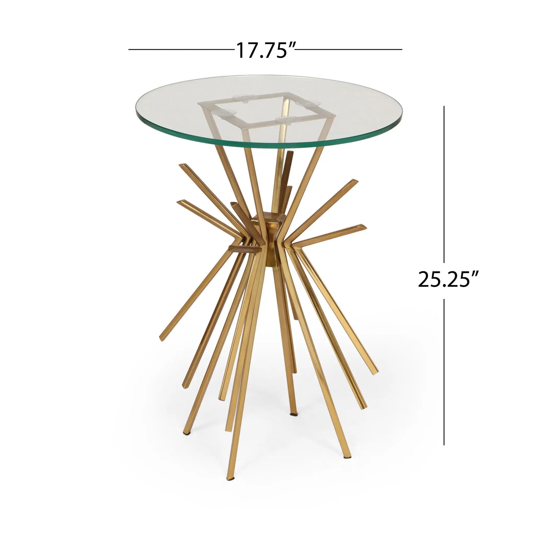 Table With Sunburst Design - Gold by HouseOfZazla