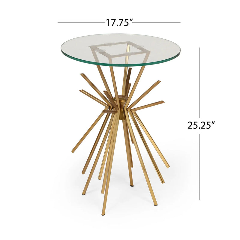 Table With Sunburst Design - Gold by HouseOfZazla
