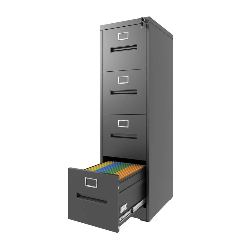 Premium Drawer File Cabinet With Lock, Metal Vertical Design, A4 Legal / Letter Size by Unique Piece Furniture